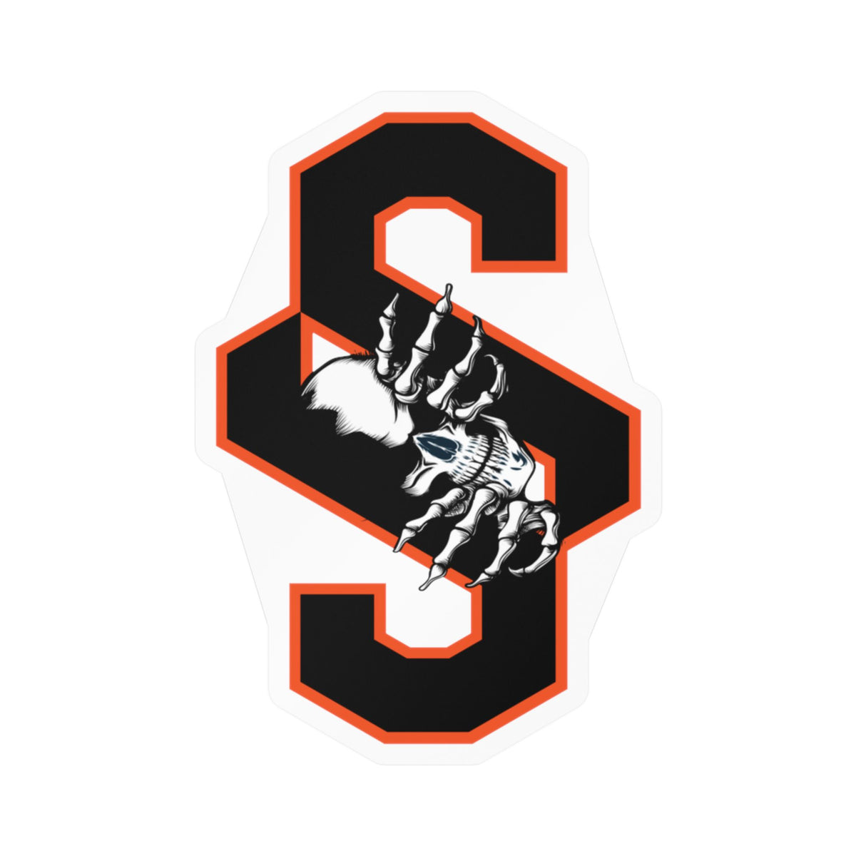 Copy of Skull 'S' Kiss-Cut Vinyl Decal — Gothic Letter Sticker for Laptops, Cars & Windows
