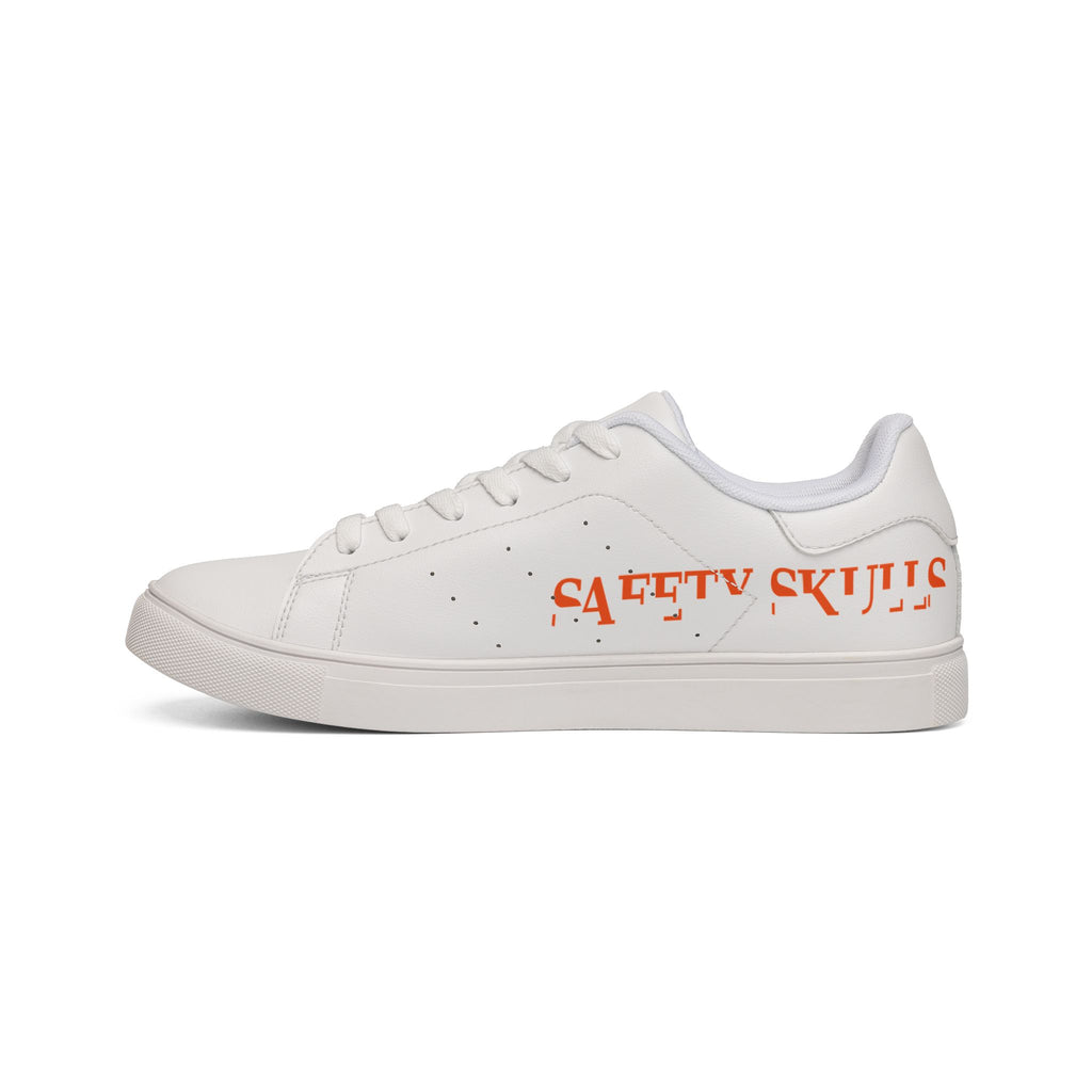 Copy of Leather Low-Top Sneakers — White Casual Men’s Shoes with Black & Red 'S' Logo