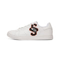 Copy of Leather Low-Top Sneakers — White Casual Men’s Shoes with Black & Red 'S' Logo